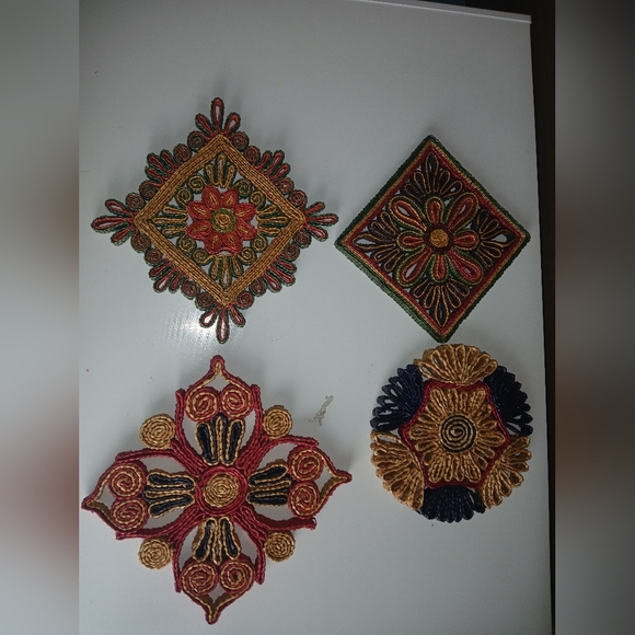 Unbranded | Kitchen | Vintage Trivets Woven Rattan Wicker Straw ...